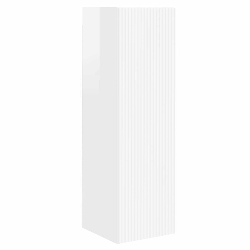 Casa si Gradina - Mobilier - Comode si corpuri - Comode - Set comoda TV Pe perete 3 pcs Alb lucios Lemn compozit - Infinity.ro
