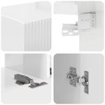 Casa si Gradina - Mobilier - Comode si corpuri - Comode - Set comoda TV Pe perete 2 pcs Alb lucios Lemn compozit - Infinity.ro