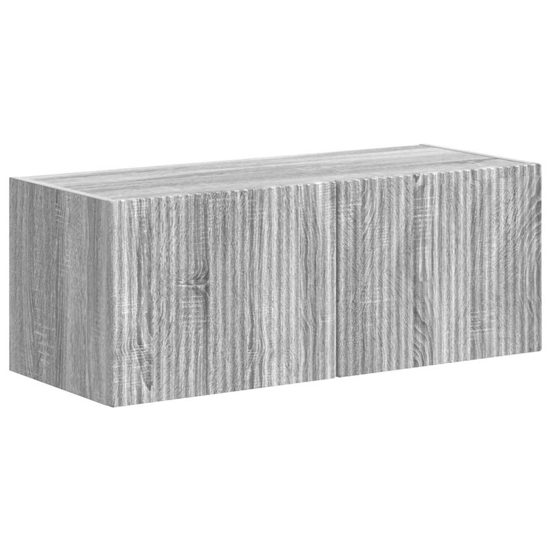 Casa si Gradina - Mobilier - Comode si corpuri - Comode - Set comoda TV Pe perete 4 pcs Gri Sonoma Lemn compozit - Infinity.ro