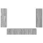Casa si Gradina - Mobilier - Comode si corpuri - Comode - Set comoda TV Pe perete 4 pcs Gri Sonoma Lemn compozit - Infinity.ro