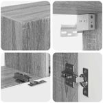 Casa si Gradina - Mobilier - Comode si corpuri - Comode - Set comoda TV Pe perete 4 pcs Gri Sonoma Lemn compozit - Infinity.ro
