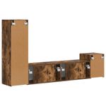 Casa si Gradina - Mobilier - Comode si corpuri - Comode - Set comoda TV Pe perete 4 pcs Stejar fumuriu Lemn compozit - Infinity.ro