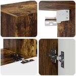 Casa si Gradina - Mobilier - Comode si corpuri - Comode - Set comoda TV Pe perete 4 pcs Stejar fumuriu Lemn compozit - Infinity.ro