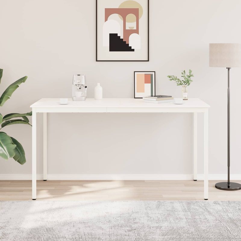 Casa si Gradina - Mobilier - Mese si birouri - Mese bucatarie si dining - Masa de bar Alb 110 x 55 x 105 cm Lemn de pin masiv - Infinity.ro