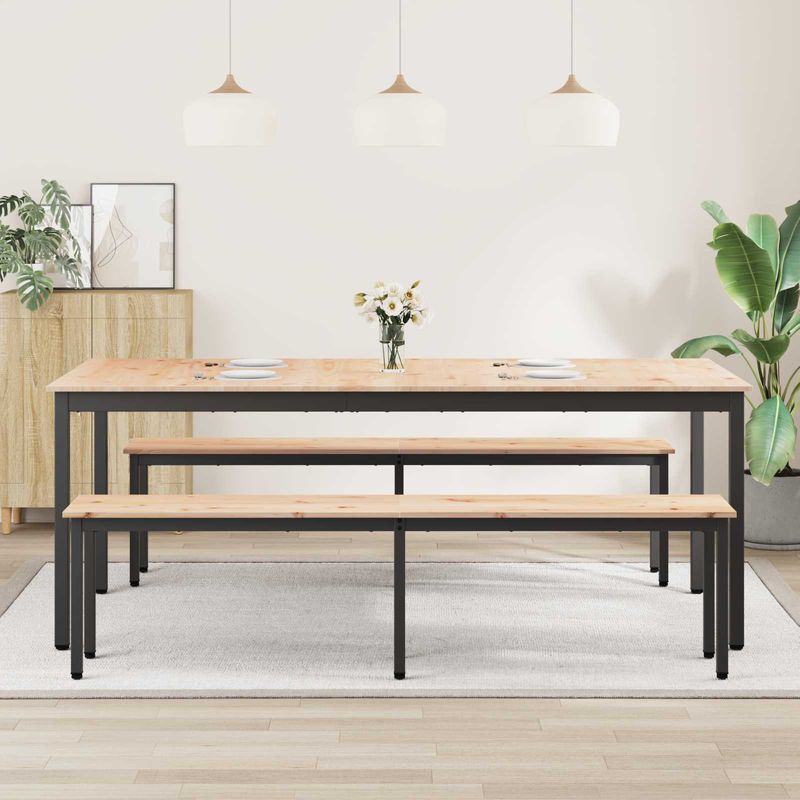 Casa si Gradina - Mobilier - Mese si birouri - Mese bucatarie si dining - Masa de dining natural 200 x 100 x 75 cm Lemn de pin masiv - Infinity.ro