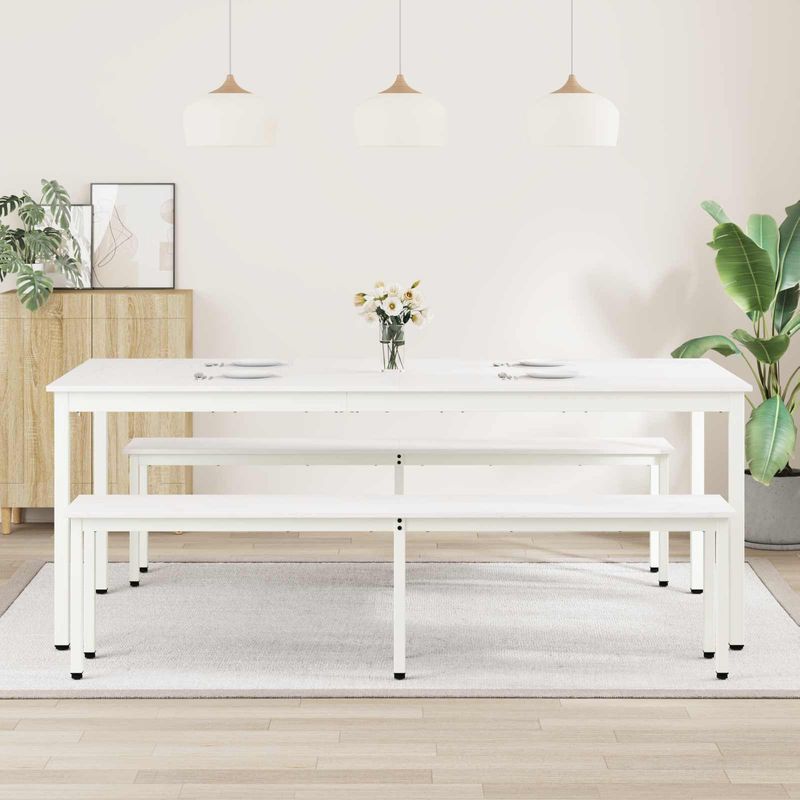 Casa si Gradina - Mobilier - Mese si birouri - Mese bucatarie si dining - Masa de dining Alb 200 x 100 x 75 cm Lemn de pin masiv - Infinity.ro