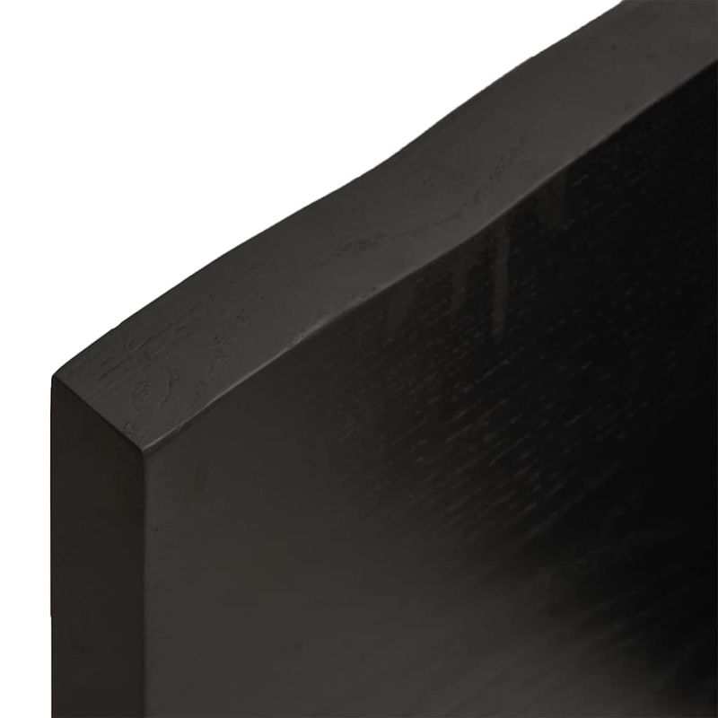 Casa si Gradina - Mobilier - Feronerie si accesorii mobila - Blat masa, 200x60x4 cm, gri, lemn stejar tratat contur organic - Infinity.ro