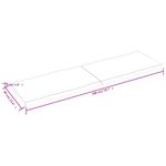Casa si Gradina - Mobilier - Feronerie si accesorii mobila - Blat masa, 200x60x4 cm, gri, lemn stejar tratat contur organic - Infinity.ro