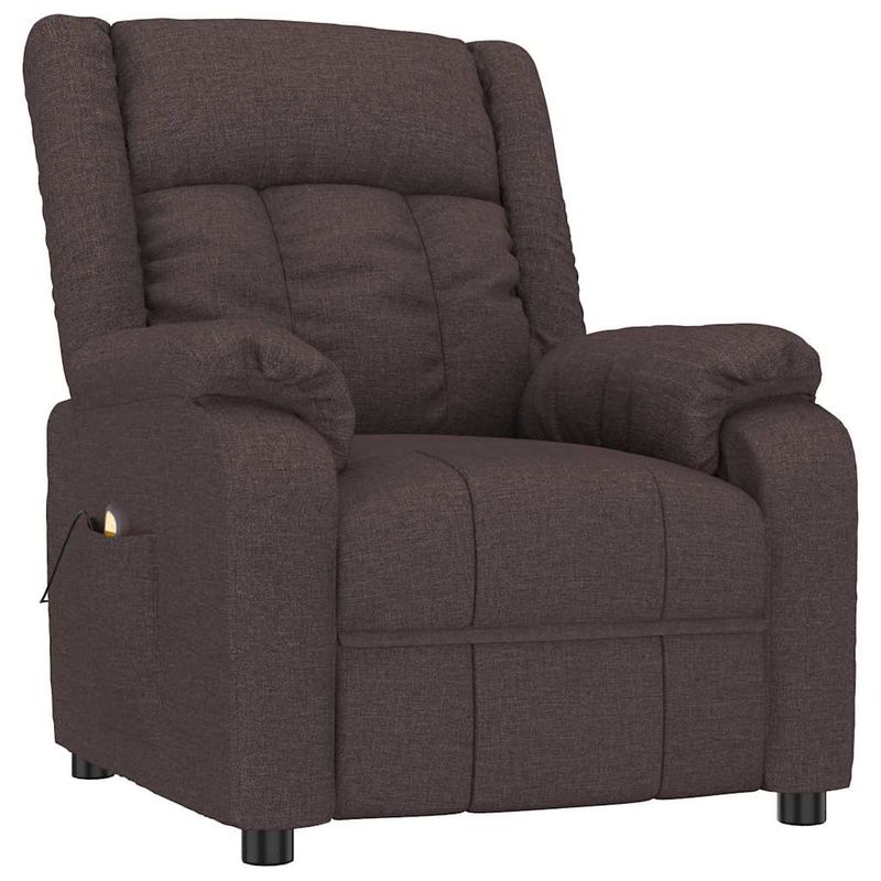 Ingrijire personala si Cosmetice - Sanatate si wellness - Articole wellness - Fotolii de masaj - Scaun de masaj Manual Maro inchis 82 x 93 x 96 cm tesatura - Infinity.ro