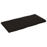 Casa si Gradina - Mobilier - Feronerie si accesorii mobila - Blat masa, 120x60x6 cm, gri, lemn stejar tratat contur organic - Infinity.ro