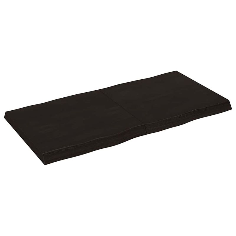 Casa si Gradina - Mobilier - Feronerie si accesorii mobila - Blat masa, 120x60x6 cm, gri, lemn stejar tratat contur organic - Infinity.ro