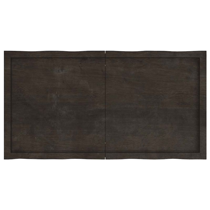 Casa si Gradina - Mobilier - Feronerie si accesorii mobila - Blat masa, 120x60x6 cm, gri, lemn stejar tratat contur organic - Infinity.ro
