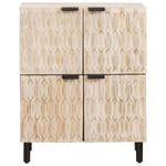 Casa si Gradina - Mobilier - Dulapuri si sifoniere - Dulapuri - Bufet Finisaj Alb Spalat 60 x 33,5 x 75 cm Lemn de mango solid - Infinity.ro