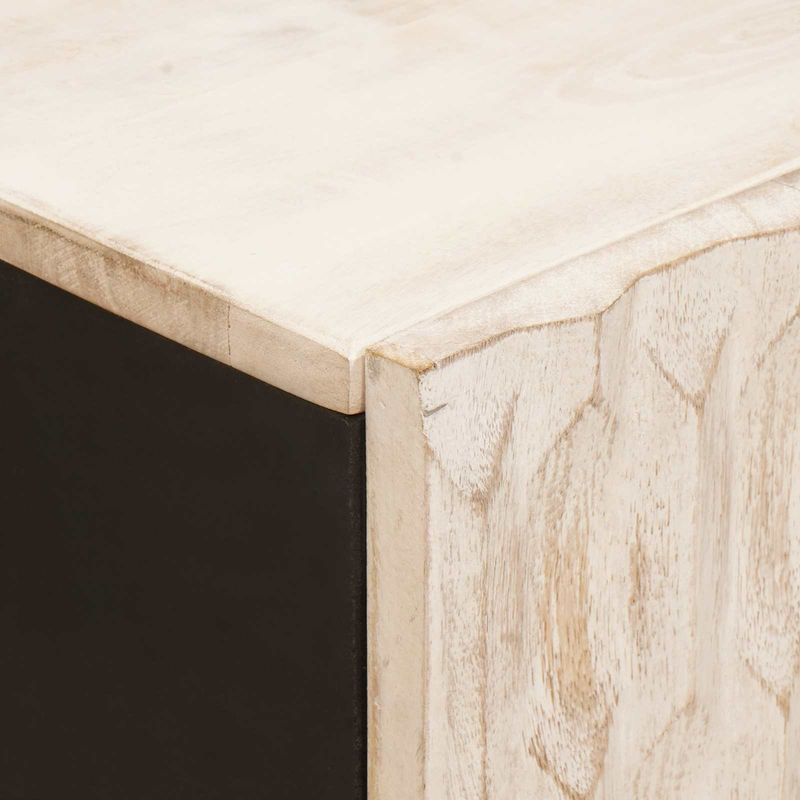 Casa si Gradina - Mobilier - Dulapuri si sifoniere - Dulapuri - Bufet Finisaj Alb Spalat 60 x 33,5 x 75 cm Lemn de mango solid - Infinity.ro