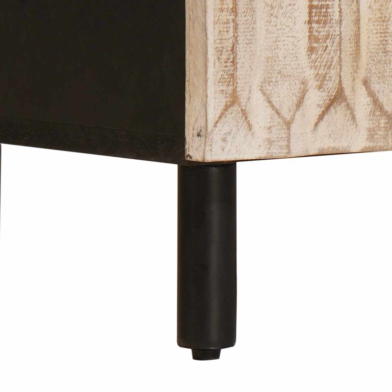 Casa si Gradina - Mobilier - Dulapuri si sifoniere - Dulapuri - Bufet Finisaj Alb Spalat 60 x 33,5 x 75 cm Lemn de mango solid - Infinity.ro