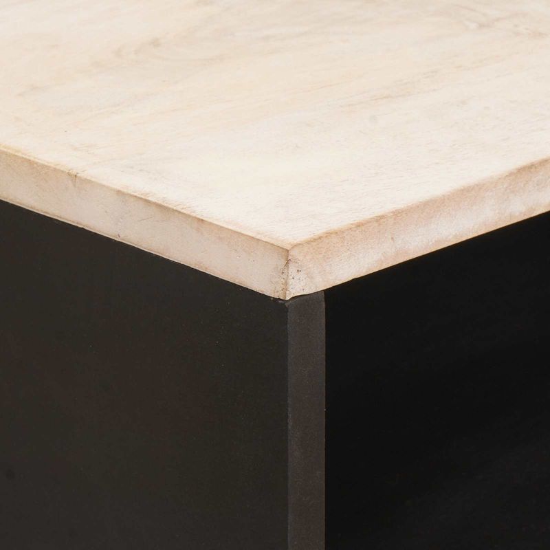 Casa si Gradina - Mobilier - Comode si corpuri - Noptiere - Dulap de noapte Alb 50 x 33 x 60 cm Lemn de mango solid - Infinity.ro