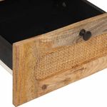 Casa si Gradina - Mobilier - Comode si corpuri - Noptiere - Dulap de noapte natural 40 x 33,5 x 46 cm Lemn de mango solid - Infinity.ro