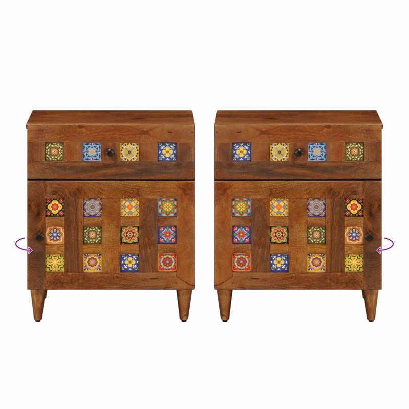 Casa si Gradina - Mobilier - Comode si corpuri - Noptiere - Dulap de noapte Maro 50 x 33 x 60 cm Lemn de mango solid - Infinity.ro