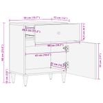 Casa si Gradina - Mobilier - Comode si corpuri - Noptiere - Dulap de noapte Maro 50 x 33 x 60 cm Lemn de mango solid - Infinity.ro