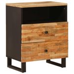 Casa si Gradina - Mobilier - Comode si corpuri - Noptiere - Dulap pentru pat Maro 58 x 36.5 x 21 cm Lemn de mango solid - Infinity.ro