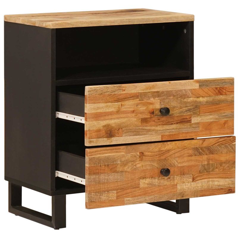 Casa si Gradina - Mobilier - Comode si corpuri - Noptiere - Dulap pentru pat Maro 58 x 36.5 x 21 cm Lemn de mango solid - Infinity.ro