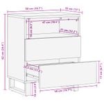 Casa si Gradina - Mobilier - Comode si corpuri - Noptiere - Dulap pentru pat Maro 58 x 36.5 x 21 cm Lemn de mango solid - Infinity.ro