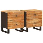 Casa si Gradina - Mobilier - Comode si corpuri - Noptiere - Dulap de noapte cu sertar 2 pcs Maro 40 x 33,5 x 46 cm - Infinity.ro
