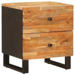 Casa si Gradina - Mobilier - Comode si corpuri - Noptiere - Dulap de noapte cu sertar 2 pcs Maro 40 x 33,5 x 46 cm - Infinity.ro