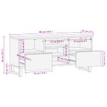 Casa si Gradina - Mobilier - Comode si corpuri - Comode - Cabinet TV Corona Maro 100 x 33,5 x 46 cm Lemn de mango solid - Infinity.ro