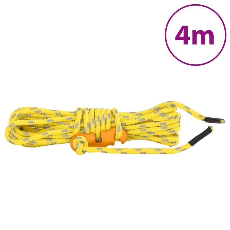 Sport si Outdoor - Camping - Accesorii corturi - Funie pentru cort cu chei reflectorizante, 8 buc., 4 m, 4 mm - Infinity.ro