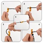 Sport si Outdoor - Camping - Accesorii corturi - Funie pentru cort cu chei reflectorizante, 8 buc., 4 m, 4 mm - Infinity.ro