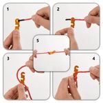 Sport si Outdoor - Camping - Accesorii corturi - Funie pentru cort cu chei reflectorizante, 8 buc., 4 m, 4 mm - Infinity.ro