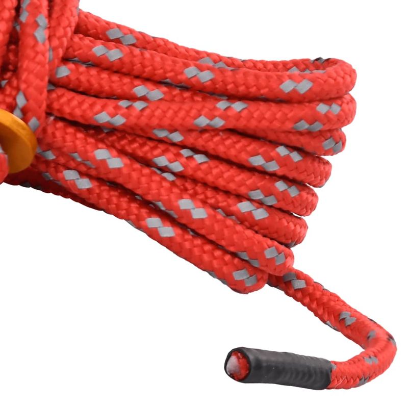 Sport si Outdoor - Camping - Accesorii corturi - Funie pentru cort cu chei reflectorizante, 8 buc., 4 m, 4 mm - Infinity.ro