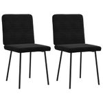 Casa si Gradina - Mobilier - Scaune si fotolii - Scaune - Scaune de bucatarie, 2 buc., negru, catifea - Infinity.ro
