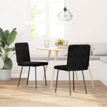 Casa si Gradina - Mobilier - Scaune si fotolii - Scaune - Scaune de bucatarie, 2 buc., negru, catifea - Infinity.ro