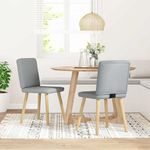 Casa si Gradina - Mobilier - Scaune si fotolii - Scaune - Scaune de bucatarie, 2 buc., gri deschis, material textil - Infinity.ro