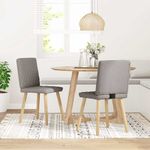 Casa si Gradina - Mobilier - Scaune si fotolii - Scaune - Scaune de bucatarie, 2 buc., gri taupe, material textil - Infinity.ro