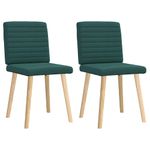 Casa si Gradina - Mobilier - Scaune si fotolii - Scaune - Scaune de bucatarie, 2 buc., verde inchis, material textil - Infinity.ro