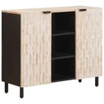 Casa si Gradina - Mobilier - Dulapuri si sifoniere - Dulapuri - Bufet Finisaj Alb Spalat 90 x 33,5 x 75 cm Lemn de mango solid - Infinity.ro