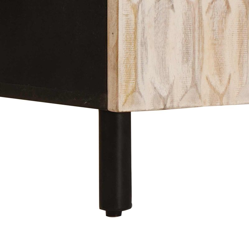 Casa si Gradina - Mobilier - Dulapuri si sifoniere - Dulapuri - Bufet Finisaj Alb Spalat 90 x 33,5 x 75 cm Lemn de mango solid - Infinity.ro