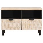 Casa si Gradina - Mobilier - Comode si corpuri - Comode - Cabinet TV cu sertar Finisaj Alb Spalat 70 x 33,5 x 46 cm - Infinity.ro