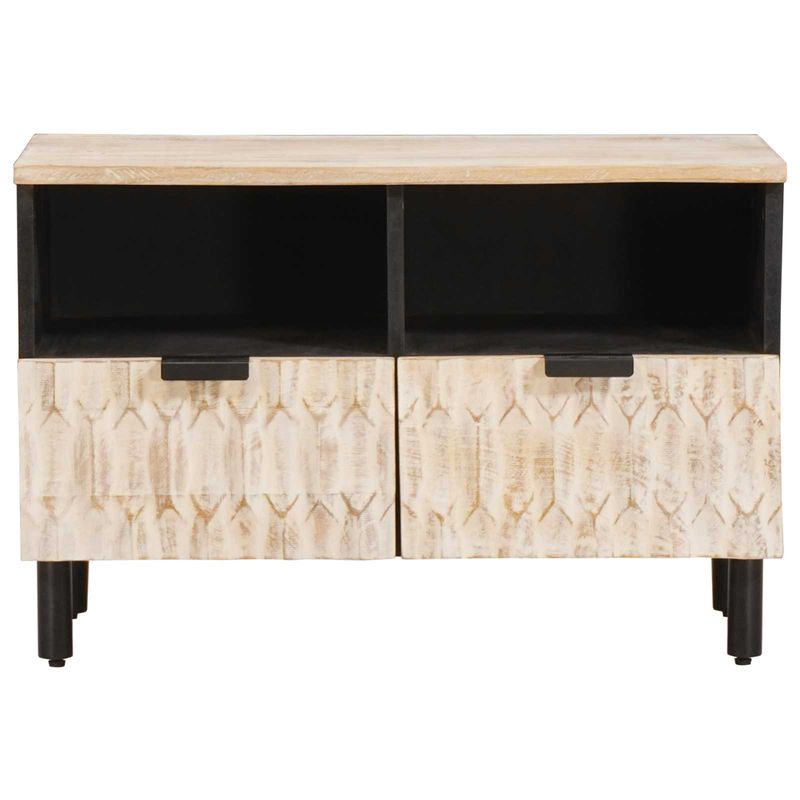 Casa si Gradina - Mobilier - Comode si corpuri - Comode - Cabinet TV cu sertar Finisaj Alb Spalat 70 x 33,5 x 46 cm - Infinity.ro