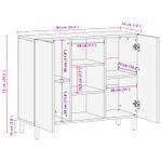 Casa si Gradina - Mobilier - Dulapuri si sifoniere - Dulapuri - Bufet Finisaj Alb Spalat 90 x 33,5 x 75 cm Lemn de mango solid - Infinity.ro