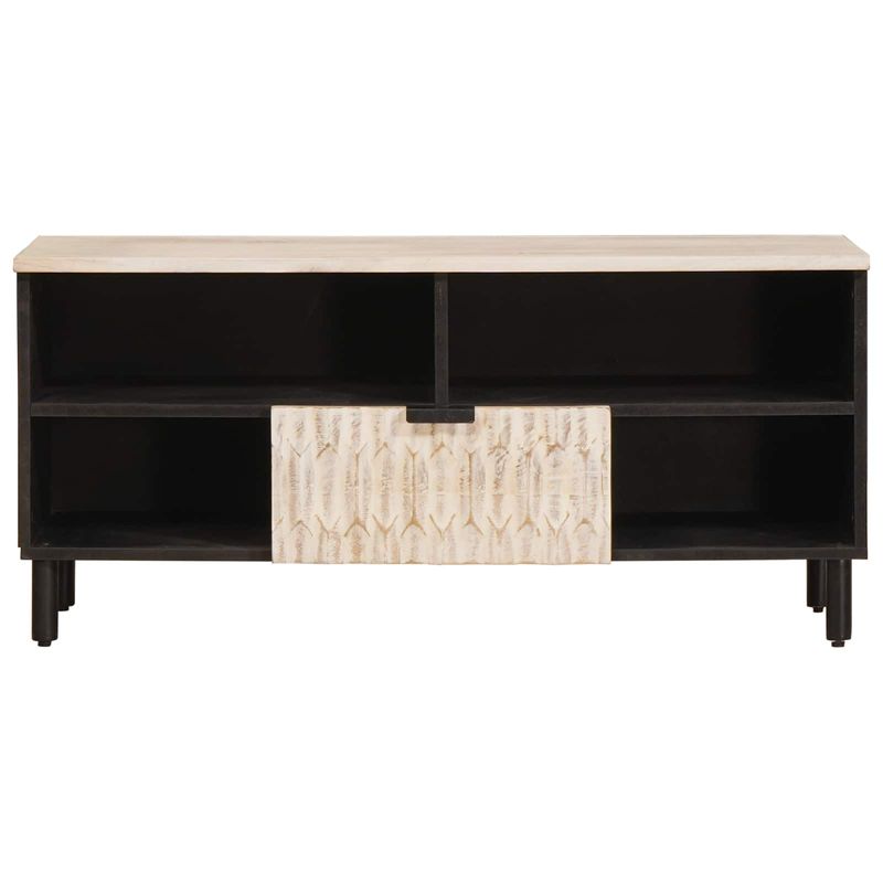 Casa si Gradina - Mobilier - Comode si corpuri - Comode - Cabinet TV cu sertar Finisaj Alb Spalat 100 x 33,5 x 46 cm - Infinity.ro