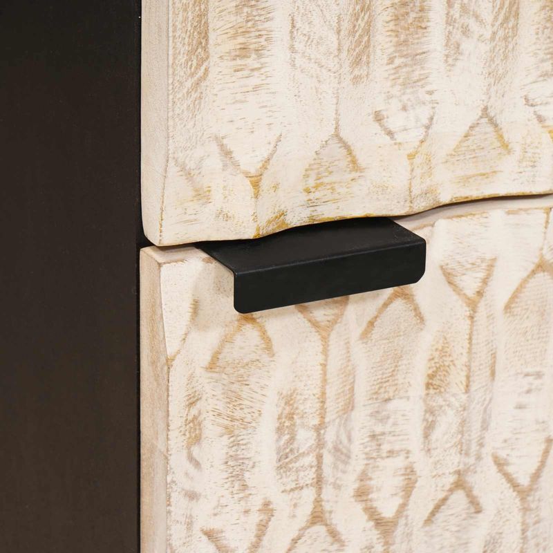 Casa si Gradina - Mobilier - Dulapuri si sifoniere - Dulapuri - Bufet Finisaj Alb Spalat 40 x 33,5 x 110 cm Lemn de mango solid - Infinity.ro