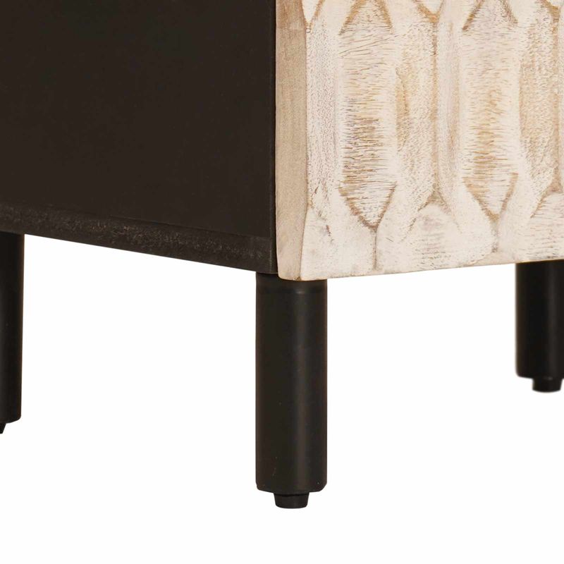 Casa si Gradina - Mobilier - Dulapuri si sifoniere - Dulapuri - Bufet Finisaj Alb Spalat 40 x 33,5 x 110 cm Lemn de mango solid - Infinity.ro