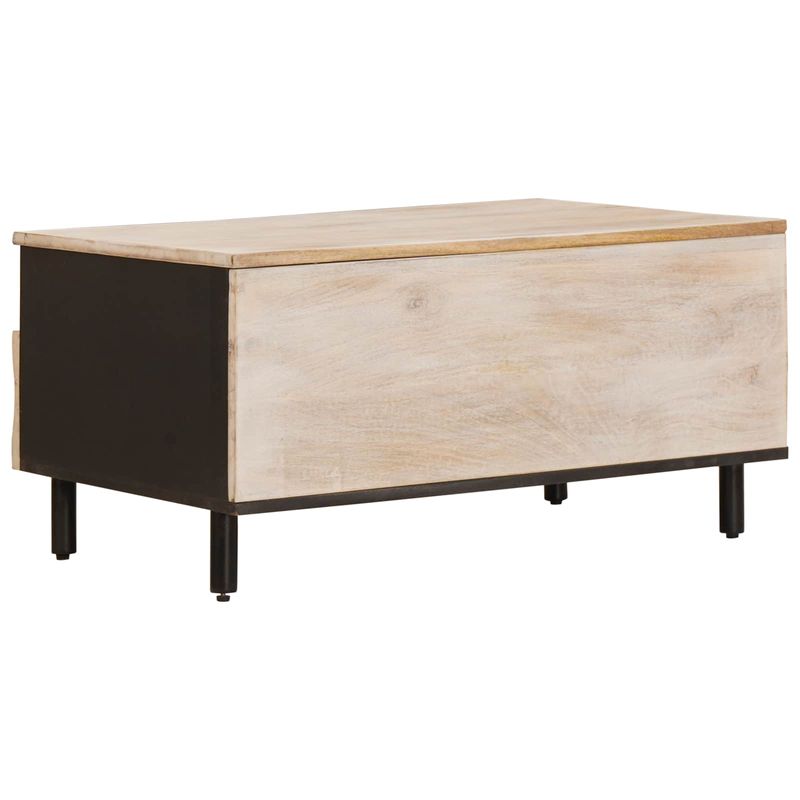 Casa si Gradina - Mobilier - Mese si birouri - Masute de cafea - Masa de cafea cu sertar Alb 80 x 54 x 40 cm Lemn de mango solid - Infinity.ro