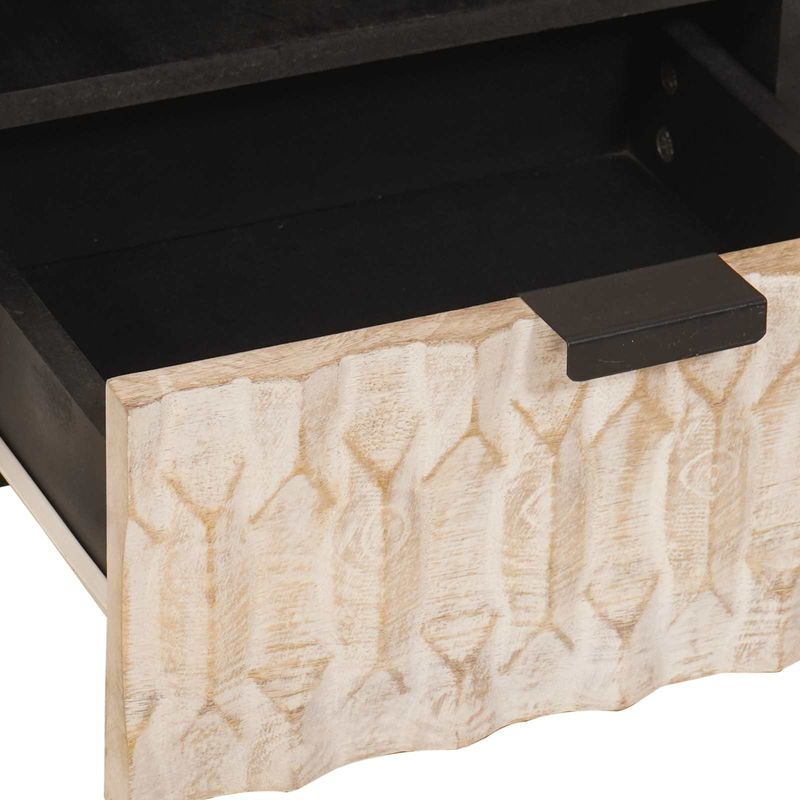 Casa si Gradina - Mobilier - Mese si birouri - Masute de cafea - Masa de cafea cu sertar Alb 80 x 54 x 40 cm Lemn de mango solid - Infinity.ro