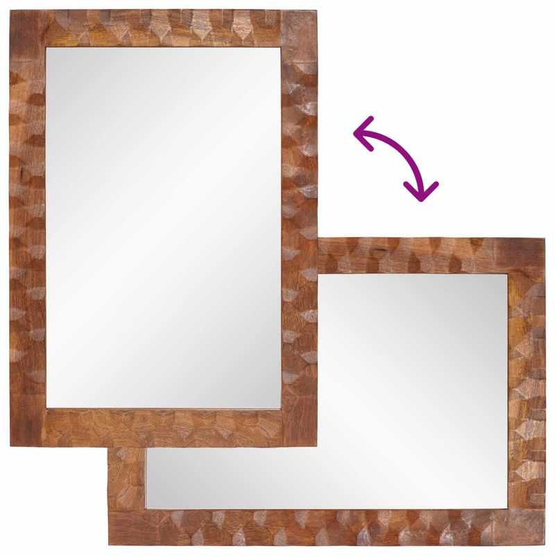 Casa si Gradina - Mobilier - Mobilier baie - Oglinzi baie - Oglinda pentru baie Finisaj Acacia Maro 50 x 70 x 3 cm - Infinity.ro