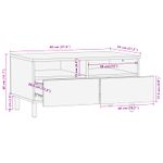 Casa si Gradina - Mobilier - Mese si birouri - Masute de cafea - Masa de cafea cu sertar Alb 80 x 54 x 40 cm Lemn de mango solid - Infinity.ro